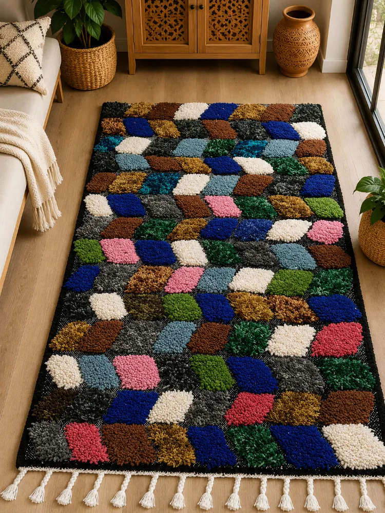 Zellige Traditionnel - Tapis Fait Main 100x150 cm