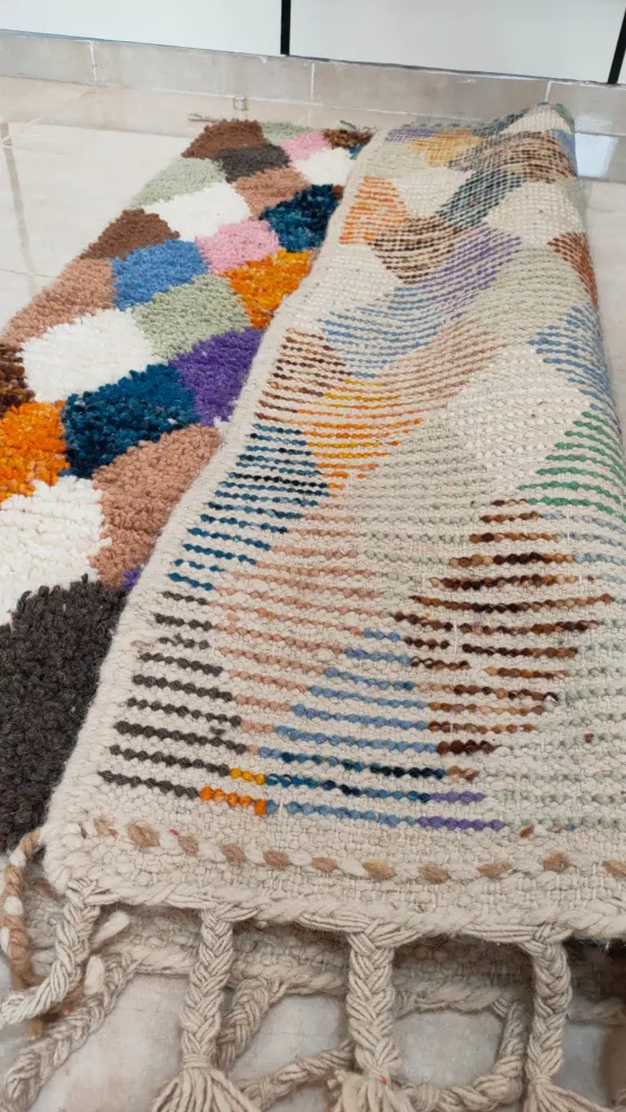 Handmade Natural Wool Traditional Craft Rug 1m x 1.5m