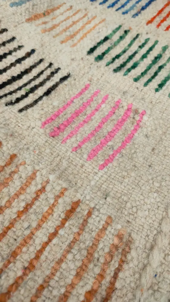 Natural Wool Multicolor Rug 1m x 1.5m