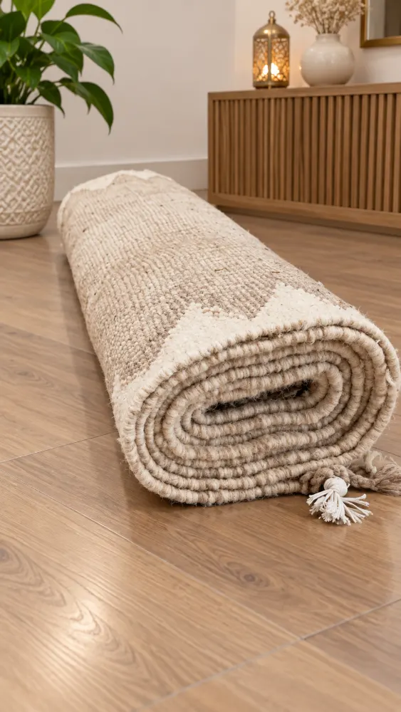 Handmade Natural Wool Hallway Rug 3m x 80cm